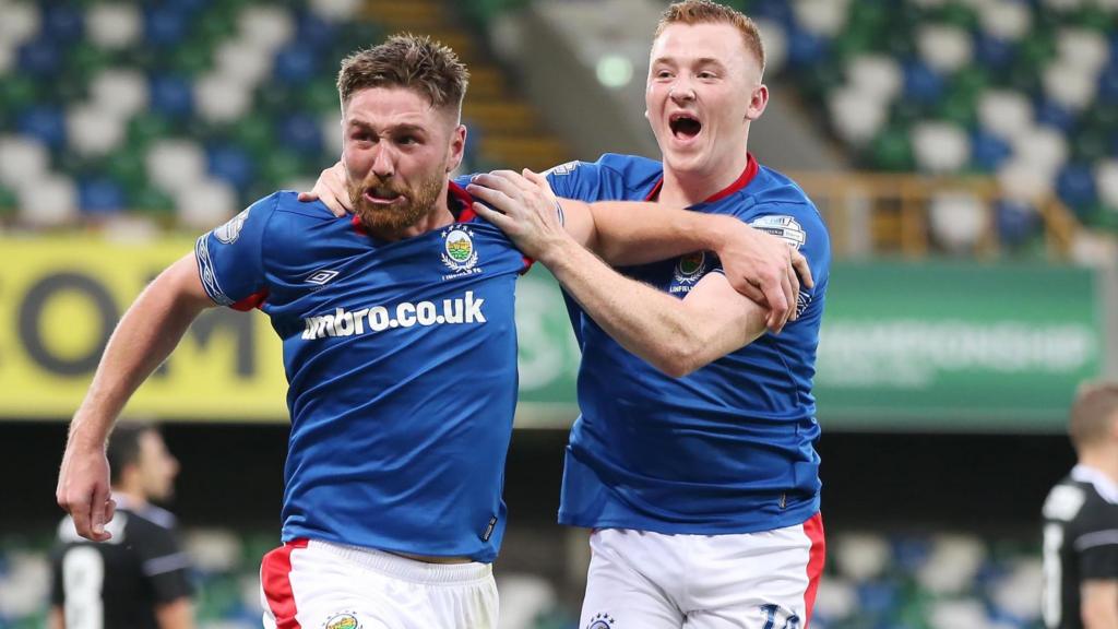 Linfield's Mark Stafford and Shayne Lavery