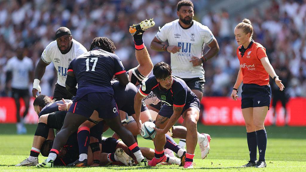 Marcus Smith playing at scrum-half