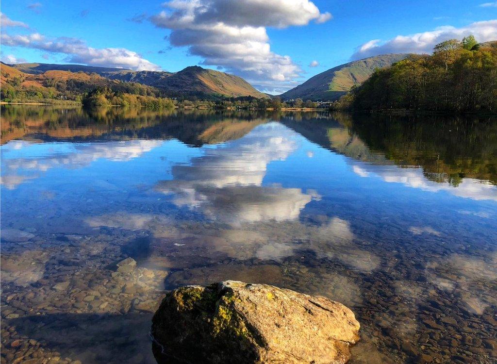 May - Fluffy clouds falling into Grasmere