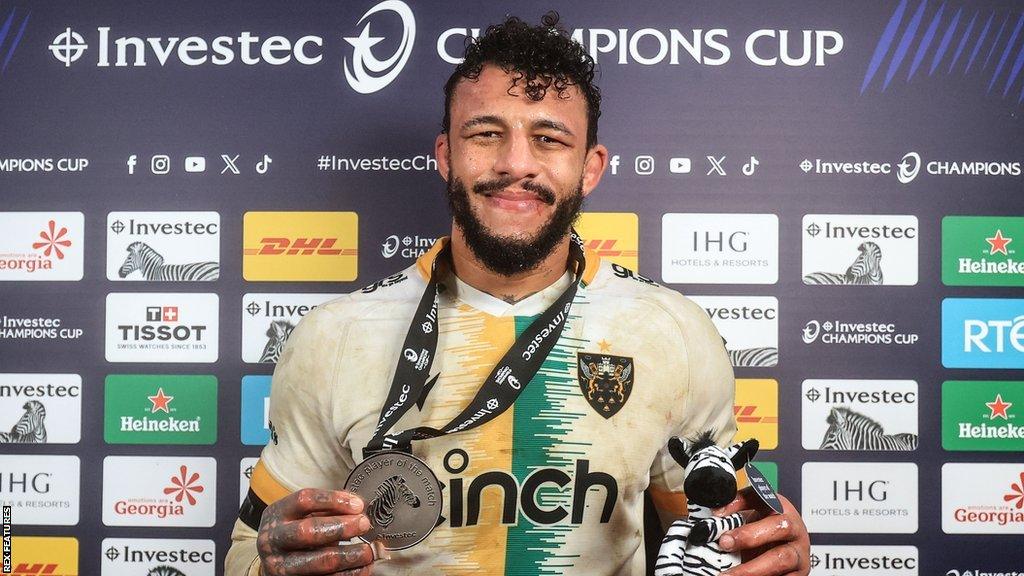 Courtney Lawes was named man of the match against Munster