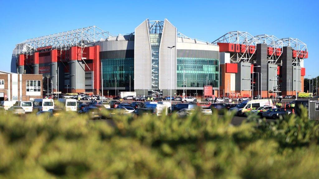 A view of the outside of Manchester United's Old Trafford stadium