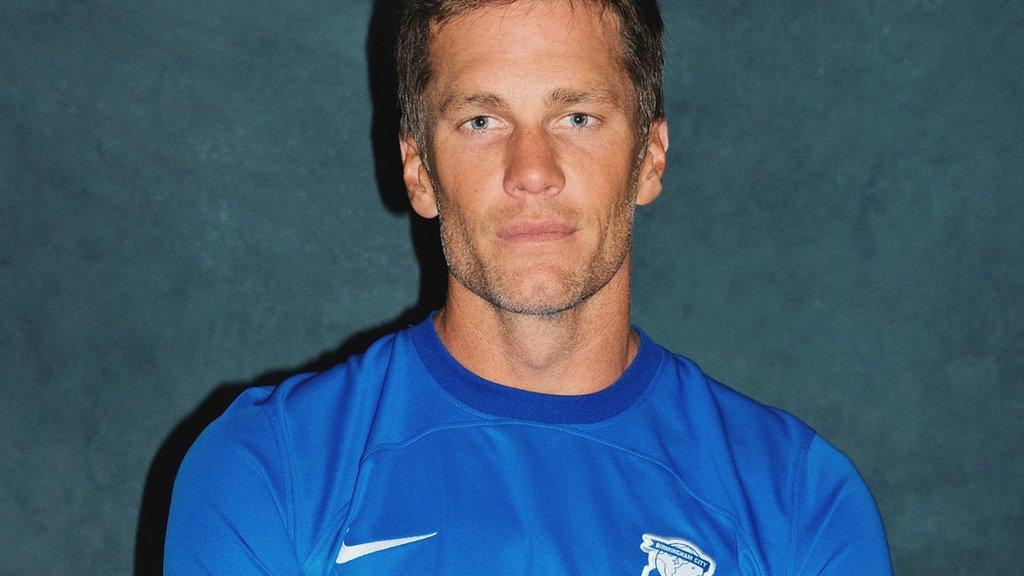 Tom Brady wearing Birmingham shirt