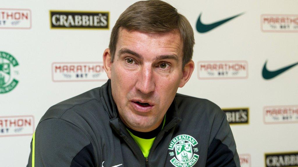 Hibernian manager Alan Stubbs