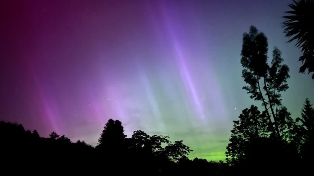 Northern lights in West Sussex