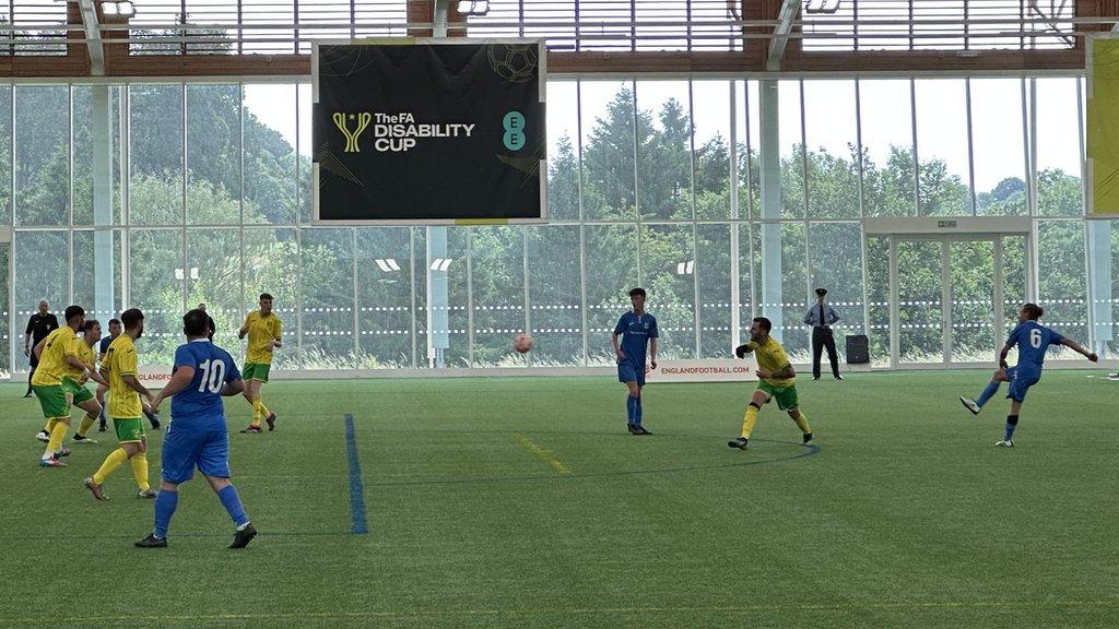 Norwich playing football in the Cerebral Palsy Cup