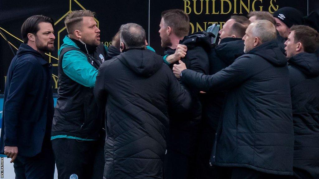 Russell Martin and Richie Kyle were dismissed after the melee