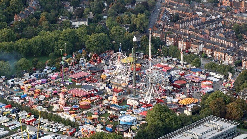 Aerial photo of Goose Fair