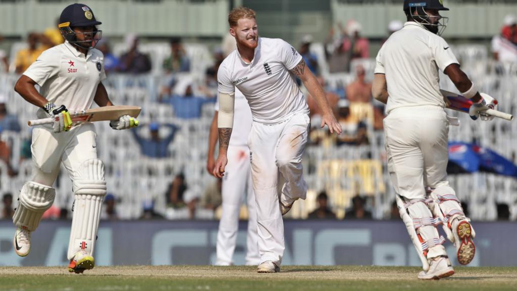 England's Ben Stokes looks frustrated