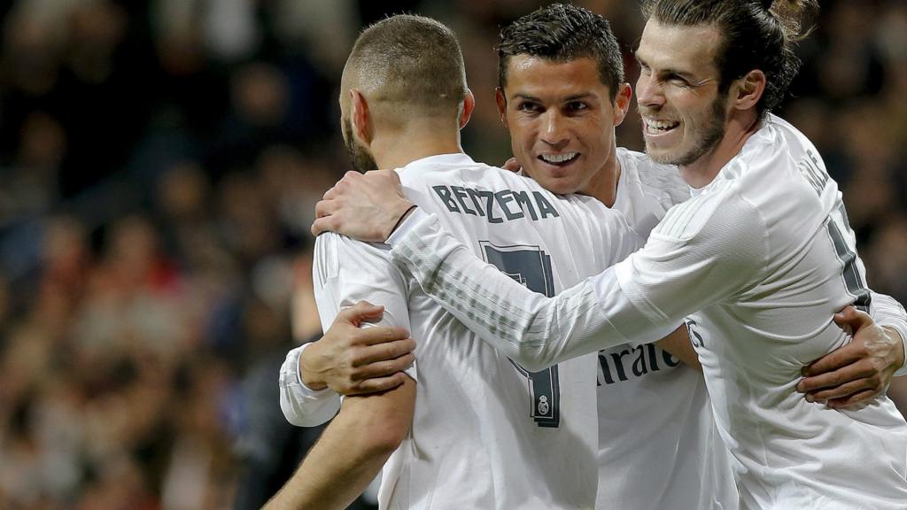 Karim Benzema, Cristiano Ronaldo and Gareth Bale