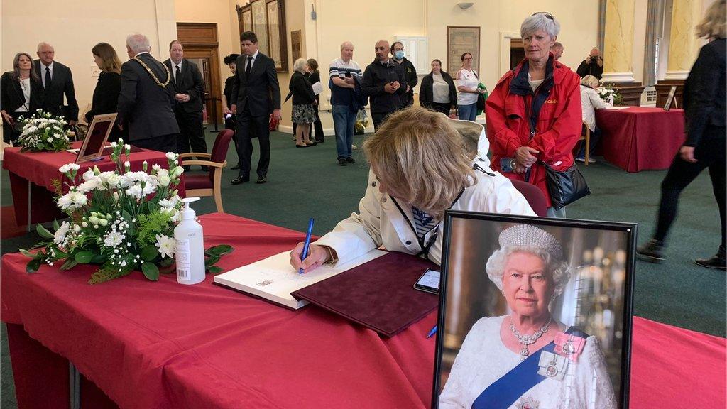 A tribute book signing in Cardiff