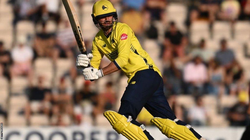 James Vince batting