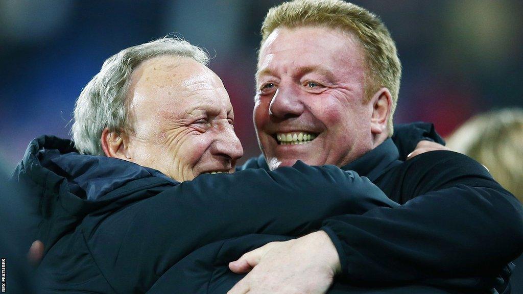 Huddersfield boss Neil Warnock and assistant Ronnie Jepson