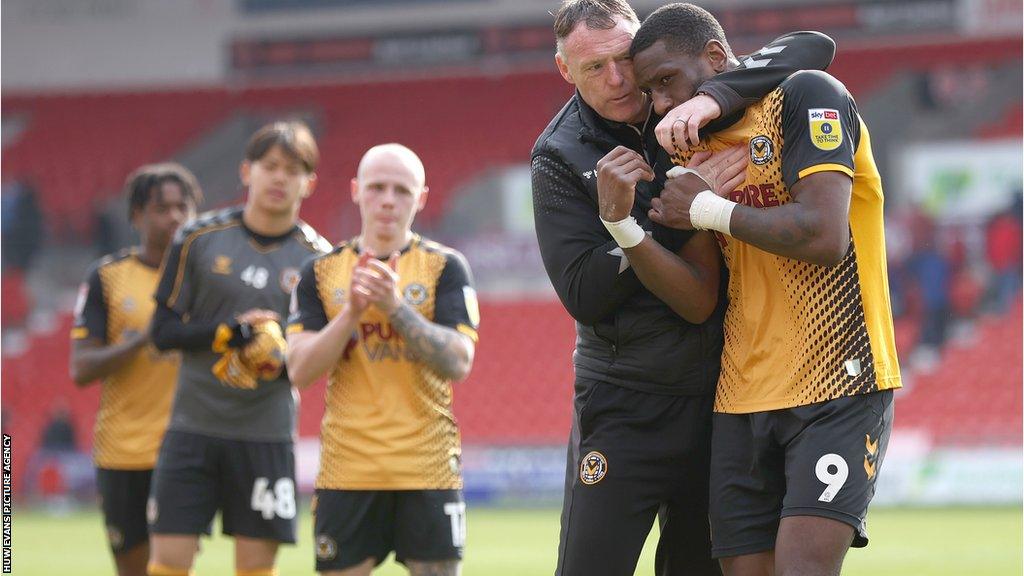 Graham Coughlan hugging Omar Bogle