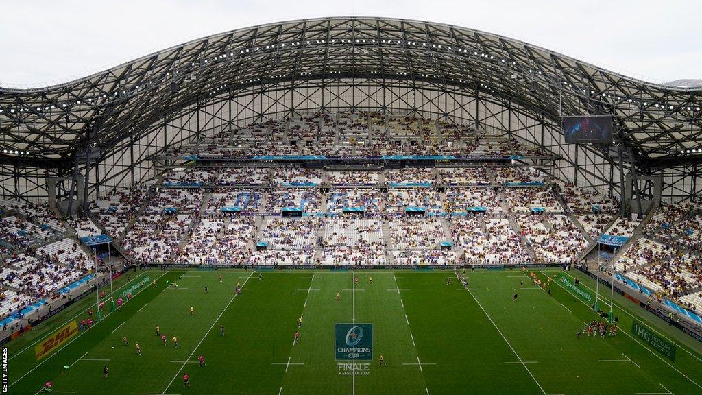 A view of the Stade Velodrome in Marseille