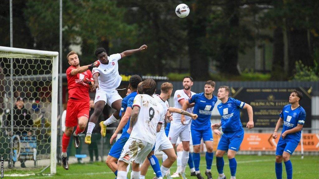 Action from Truro City v Chippenham Town