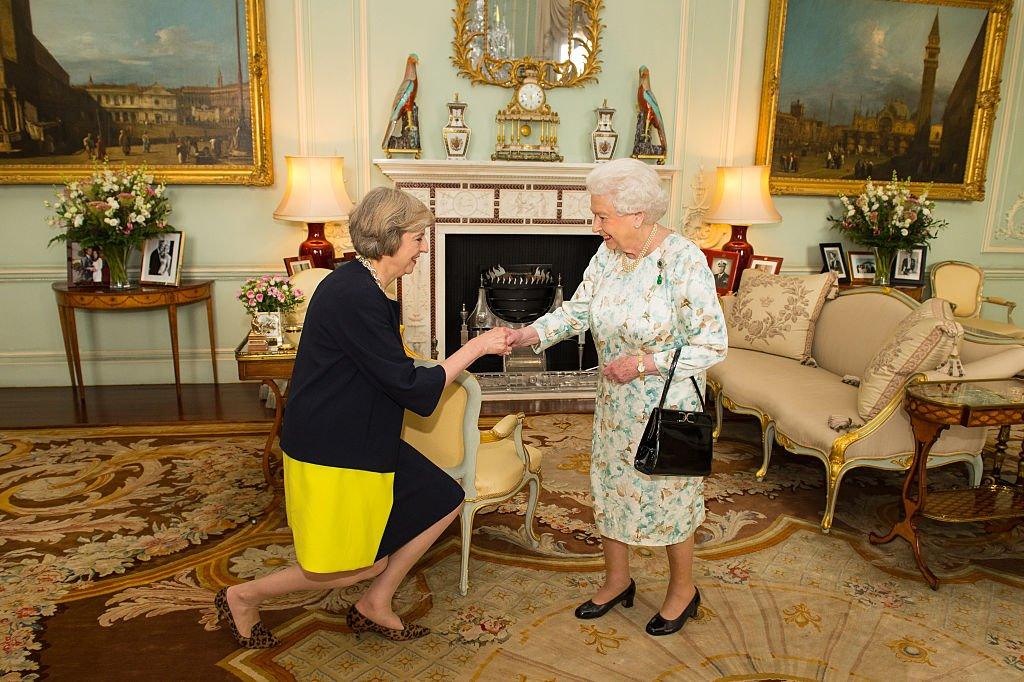 Theresa May and Queen Elizabeth II