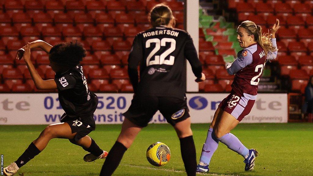 Magill scores in Aston Villa's 7-0 win over Blackburn