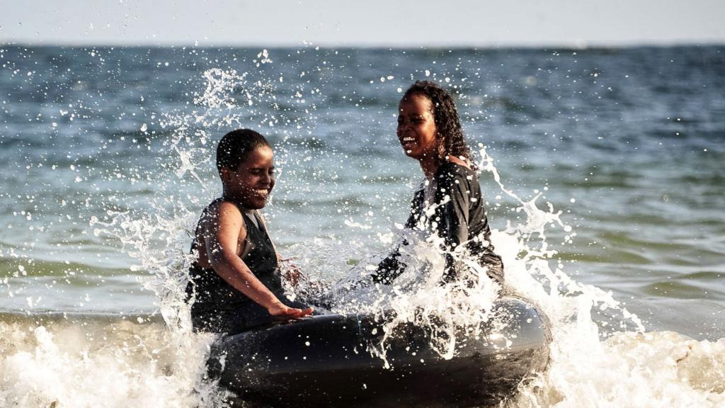 Somali children on a beach in Mogadisu