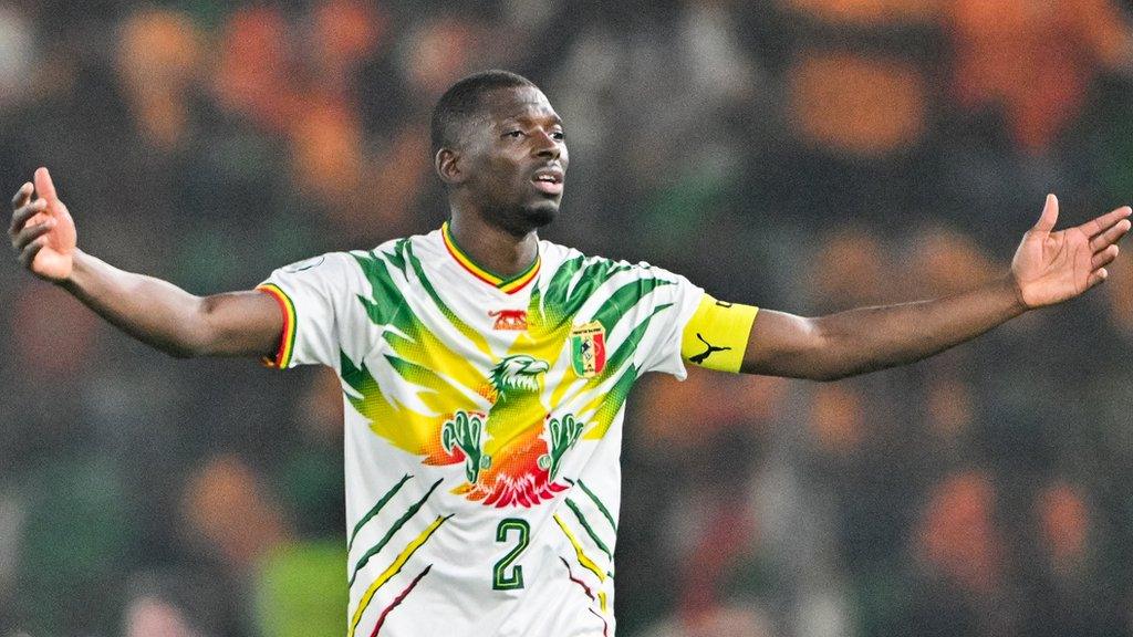 Hamari Traore in action for Mali at the 2023 Africa Cup of Nations