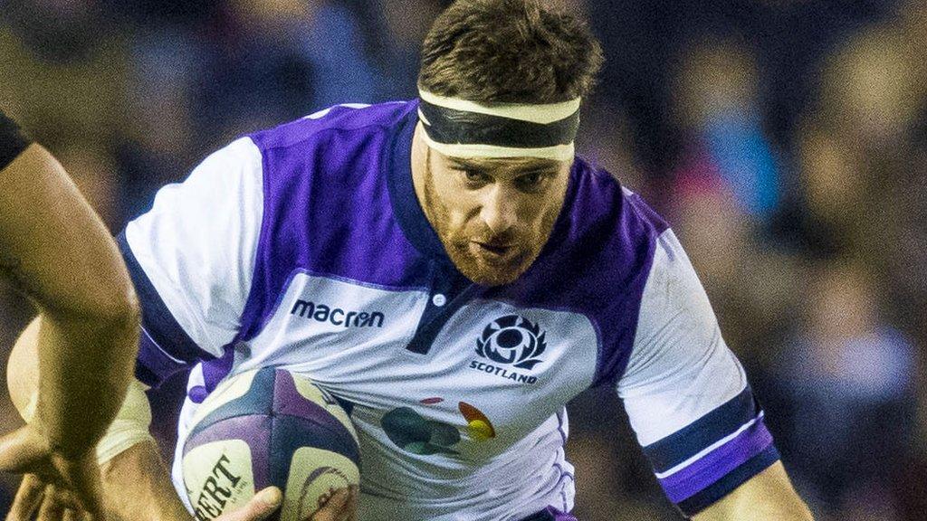 Edinburgh's Simon Berghan in action for Scotland