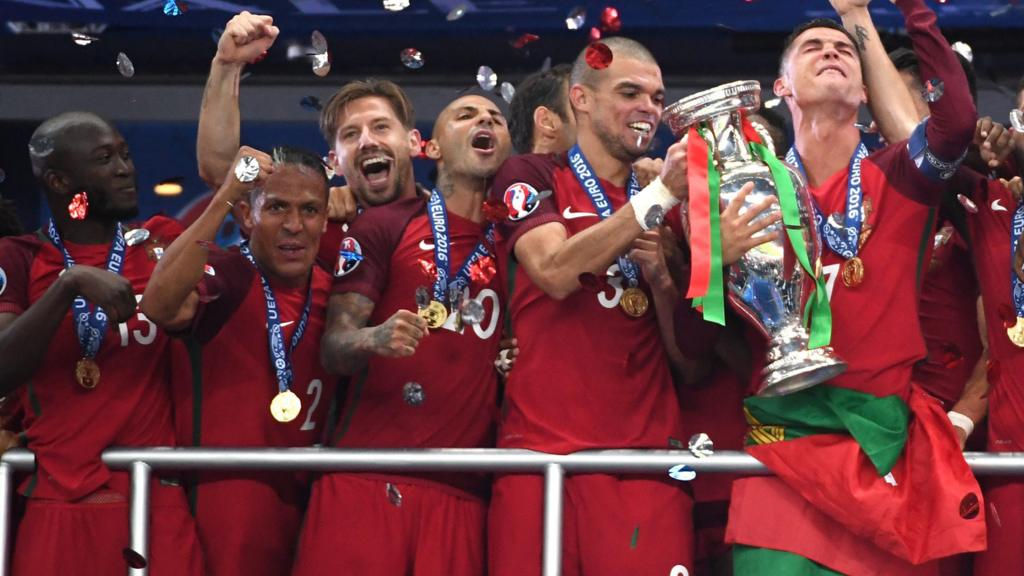 Portugal lift the trophy