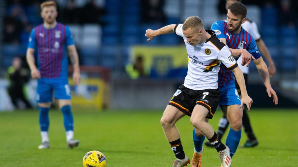 Inverness and Partick Thistle players