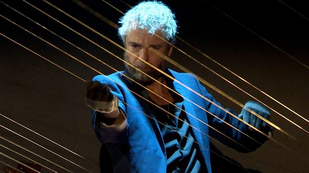 William Close playing the Earth Harp