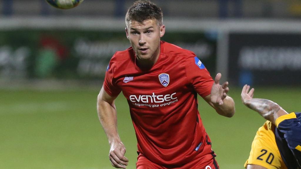 Stephen Lowry in action for Coleraine