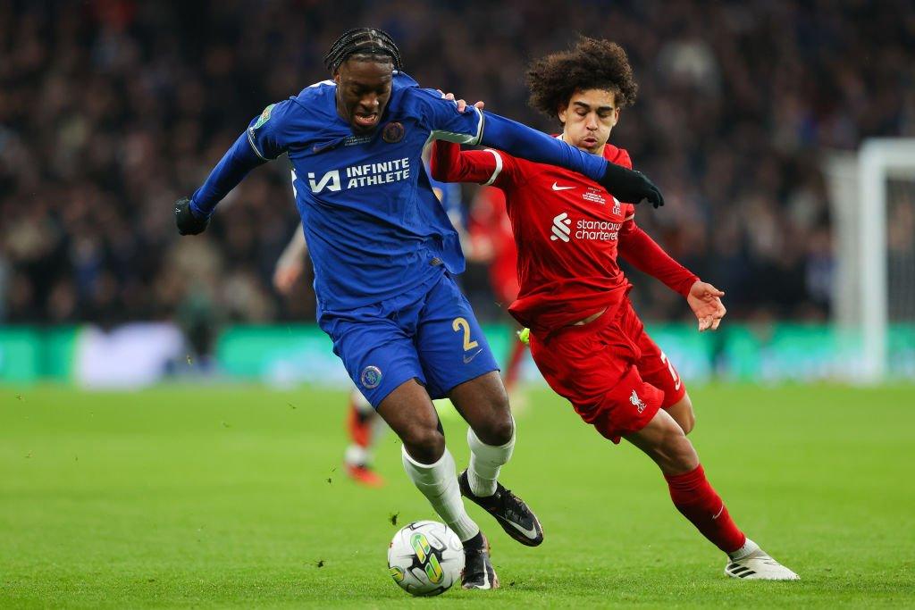 Jayden Danns, seen here battling with Chelsea's Axel Disasi