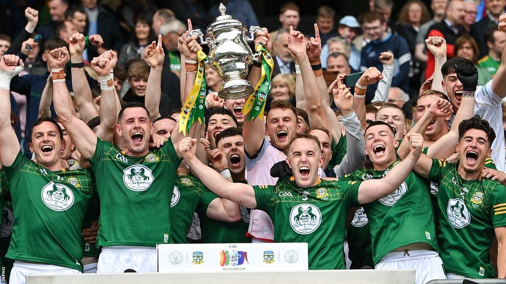 Meath celebrate their Tailteann Cup success