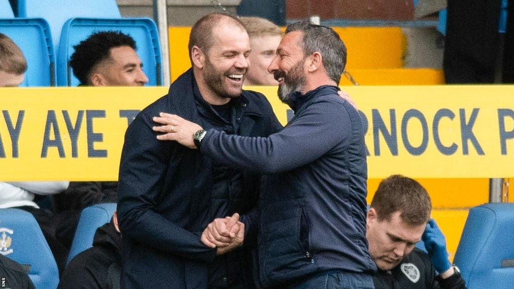 Heart of Midlothian manager Robbie Neilson and Kilmarnock's Derek McInnes