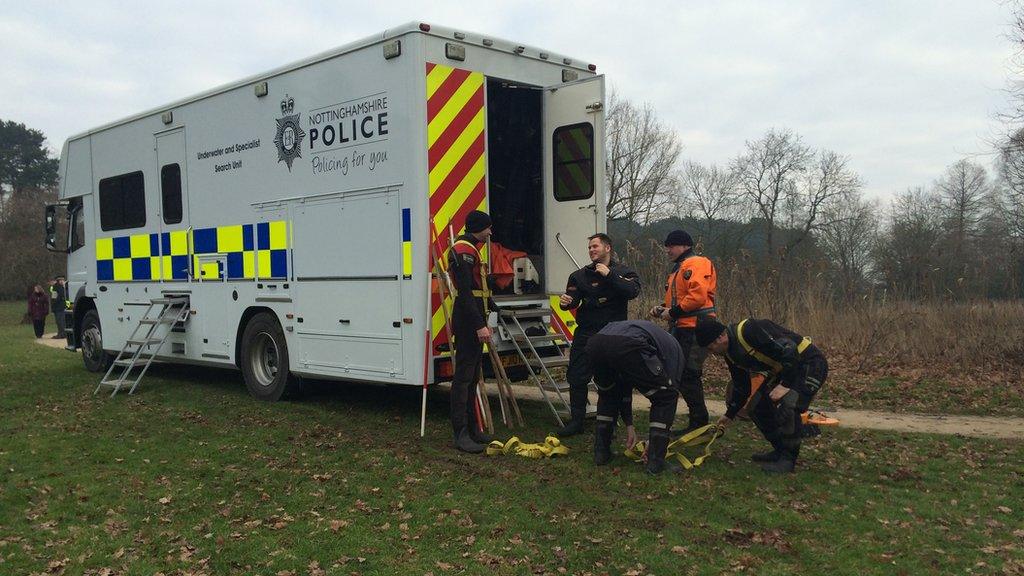 Police drivers at Eastfield Park Lake