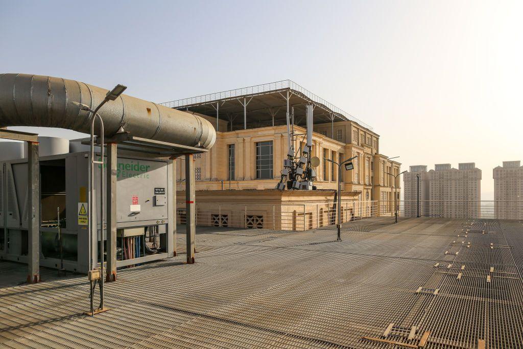 The Yotta Data Services data centre building in Navi Mumbai pictured from outside.