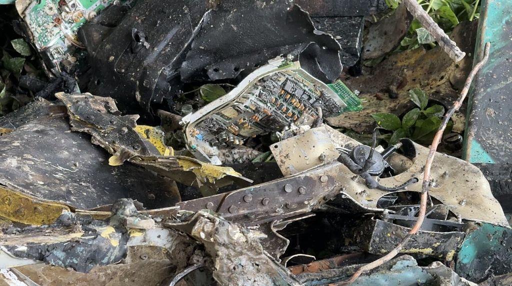 A view of the destruction at Milestone School and College after a Bangladesh Air Force training jet crashed into the campus in Dhaka