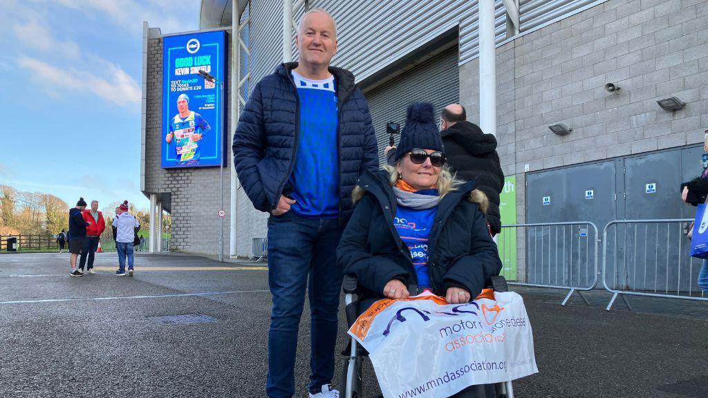 Steve Jackson and his wife Jackie, who has MND, in Brighton