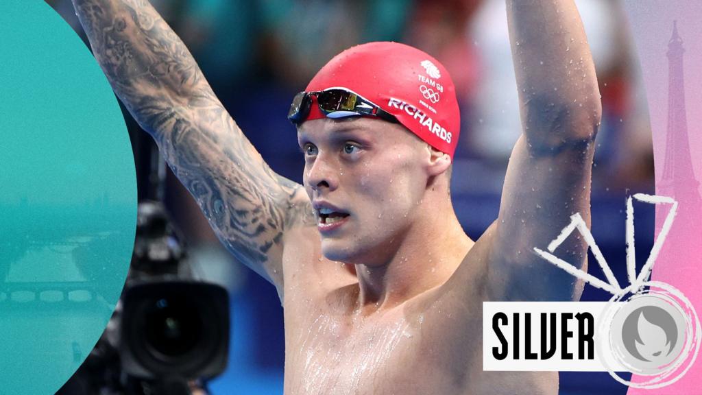 'So close!' - GB's Richards wins 200m freestyle silver