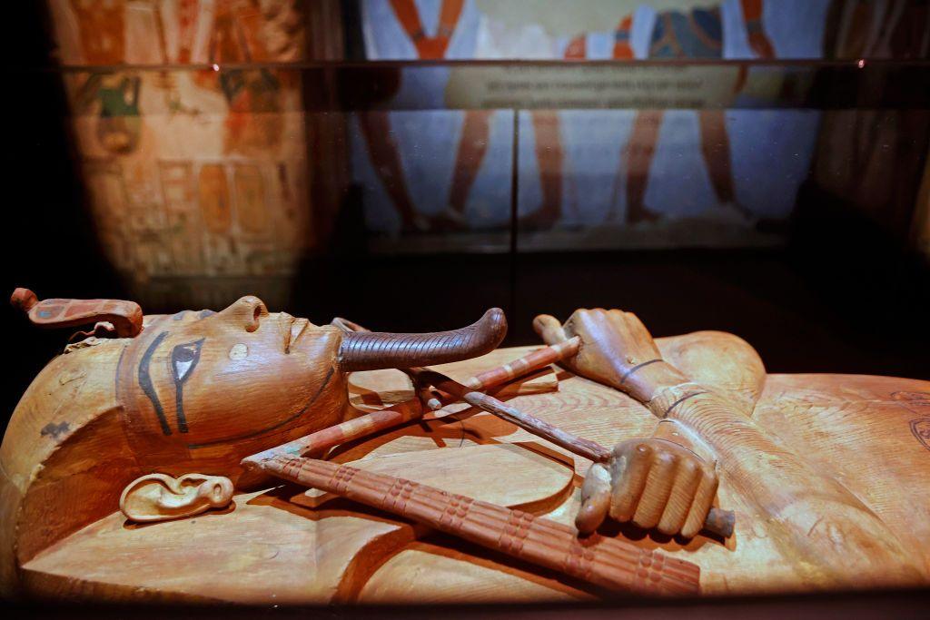 Wooden coffin of pharaoh