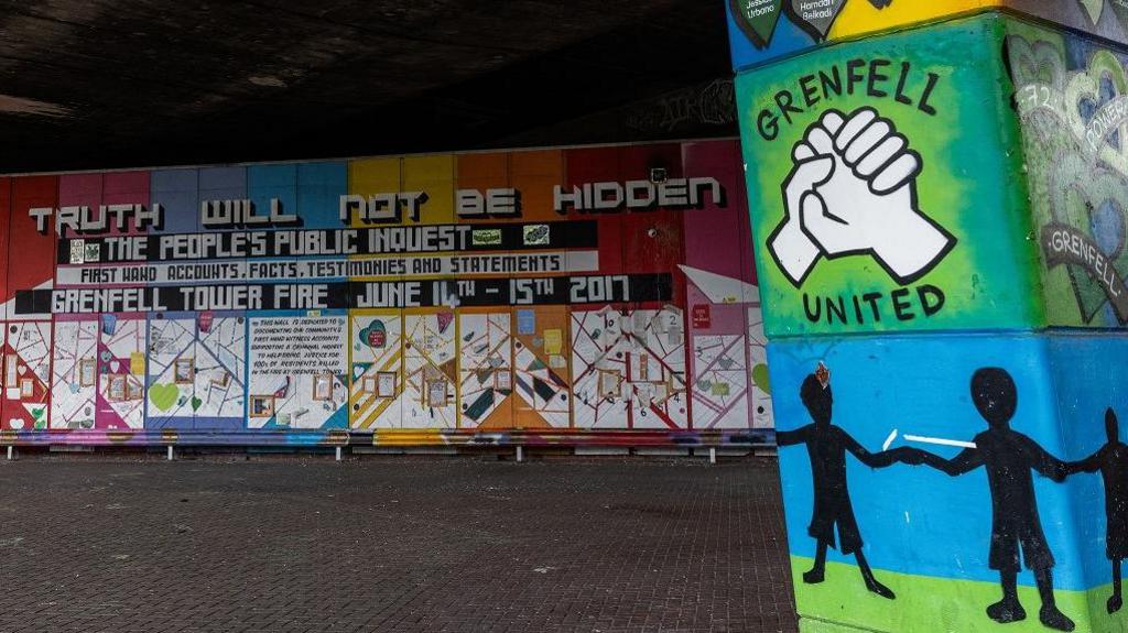 The Grenfell 'Wall of Truth' under the A40 Westway