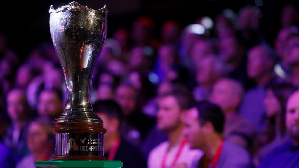 UK Championship trophy on display at the Barbican