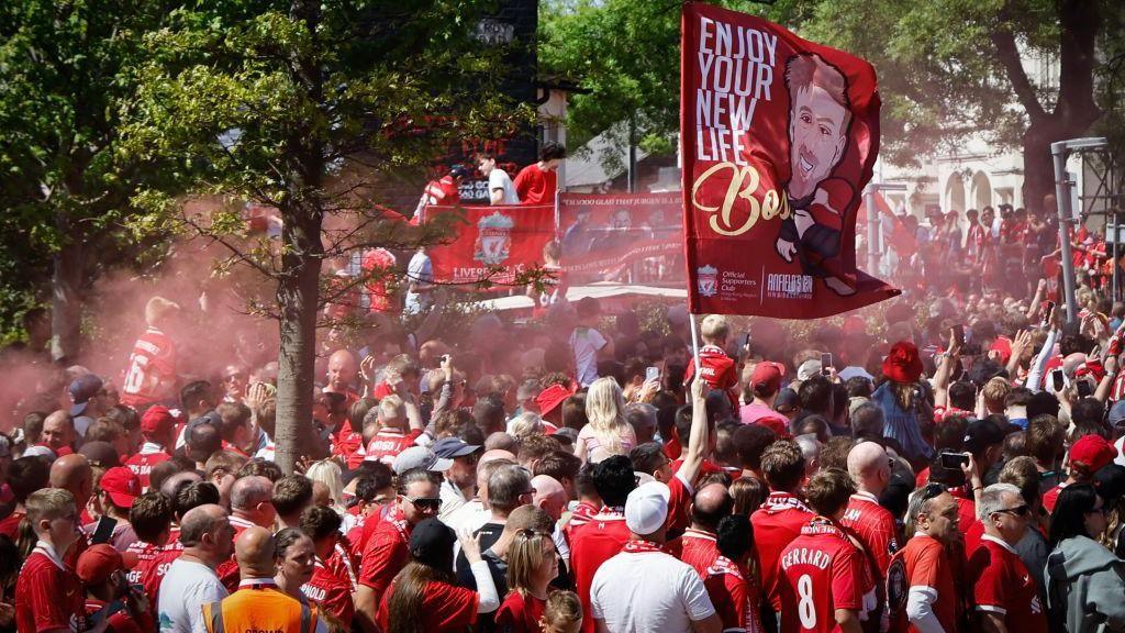 Fans gathered before kick-off to welcome Jurgen Klopp