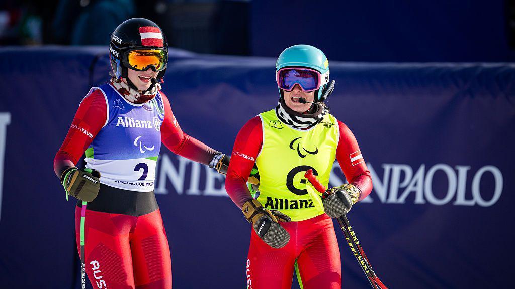 Veronika Aigner and guide Lilly Sammer