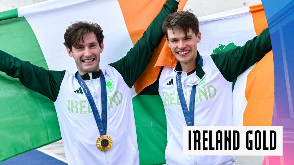 Gold for Ireland in men's lightweight double sculls