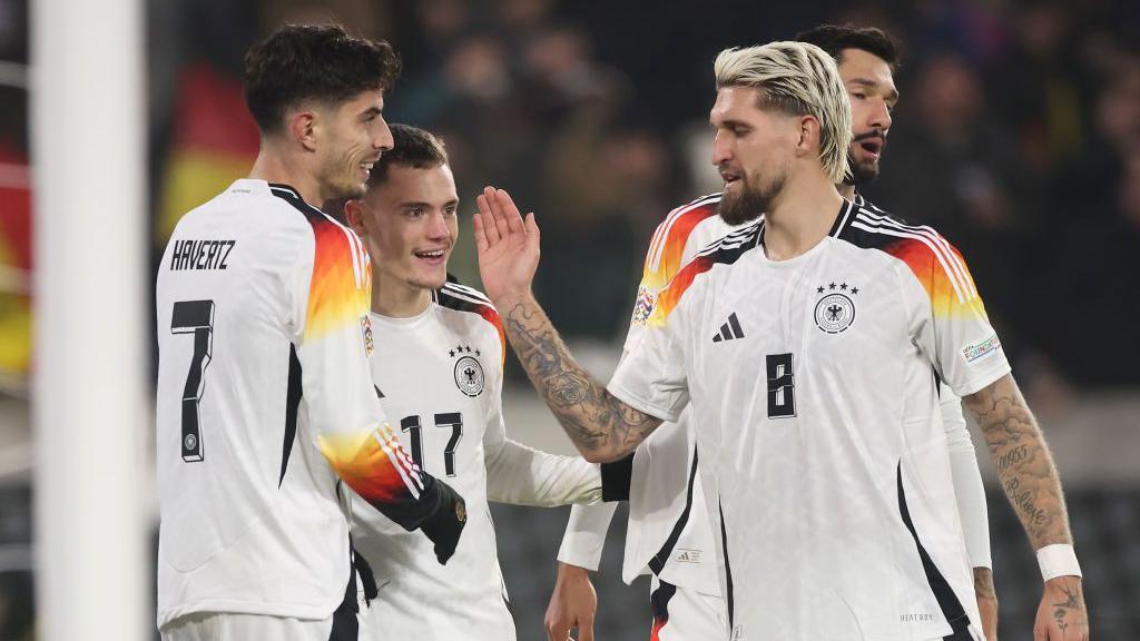 Germany celebrate one of their goals