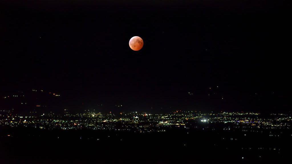 Image of the Moon during the Total Lunar Eclipse in Colima, Mexico