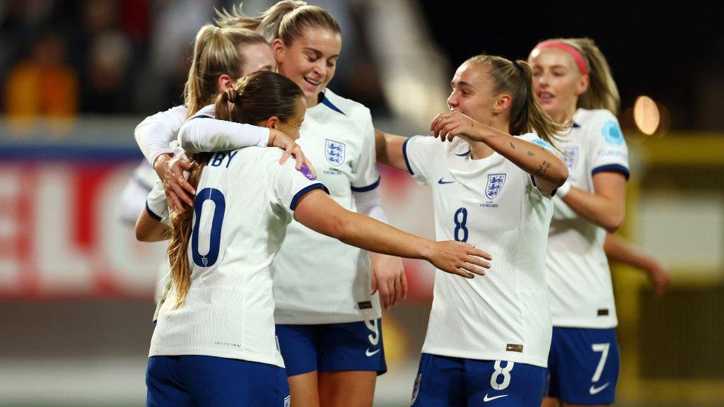 Fran Kirby celebrates with teammates