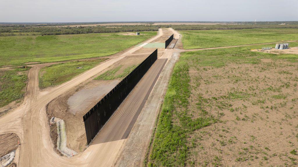 Picture of border construction in Starr County in 2023. 