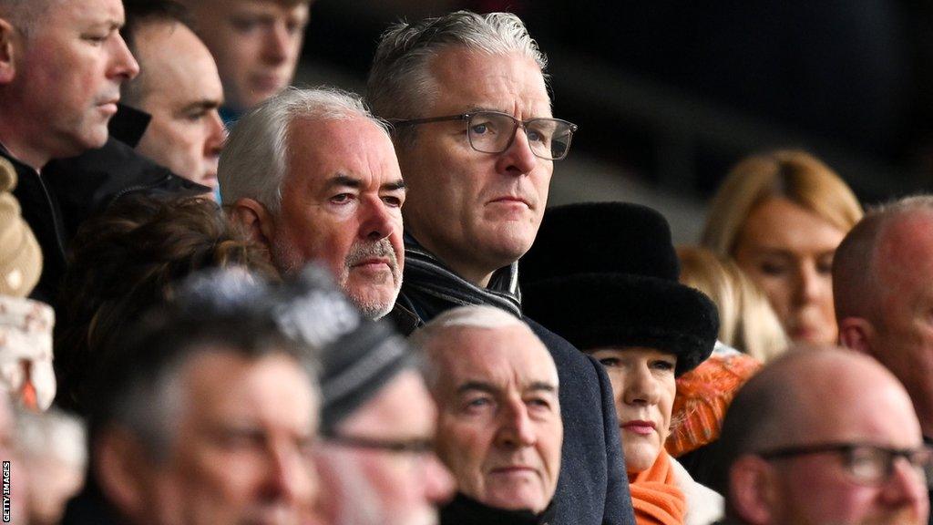 Jarlath Burns watches the Athletic Grounds contest