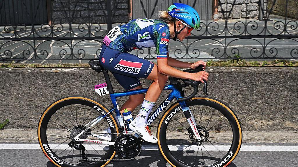 Urska Zigart rides during the opening stage of the Tour de Suisse Femmes