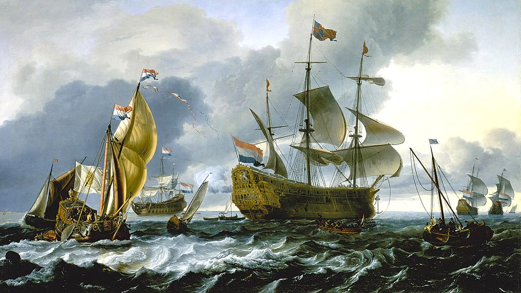 Dutch attack on the Medway The Royal Charles carried into Dutch Waters, by Ludolf Backhuysen, 1667