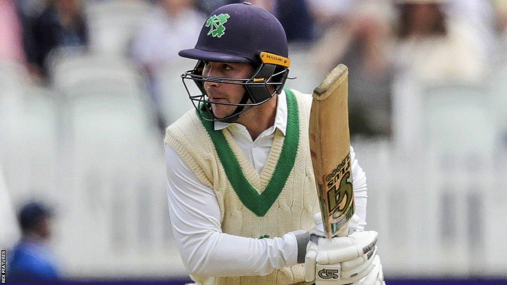 Curtis Campher batting against England